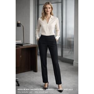 Reiss Black Tailored Pants Bundle – 2 Pairs – US 8-Classic Workwear